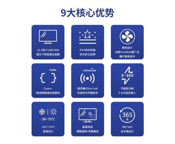 九州官方官网12寸车载平板的九州官方官网性能